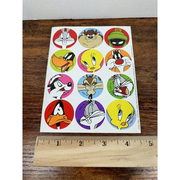 VTG 1999 Looney Tunes Hallmark Stickers 12 Total 90’s Vintage Warner Bros - Picture 2 of 4